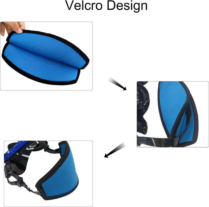 Jwintee Diving Mask Slap Strap Scuba Mask Straps Neoprene Mask Strap Cover Goggle Strap Hair Protector Wrap Swimming Water Sports for Dive Snorkel, 3 Pieces - Image 5